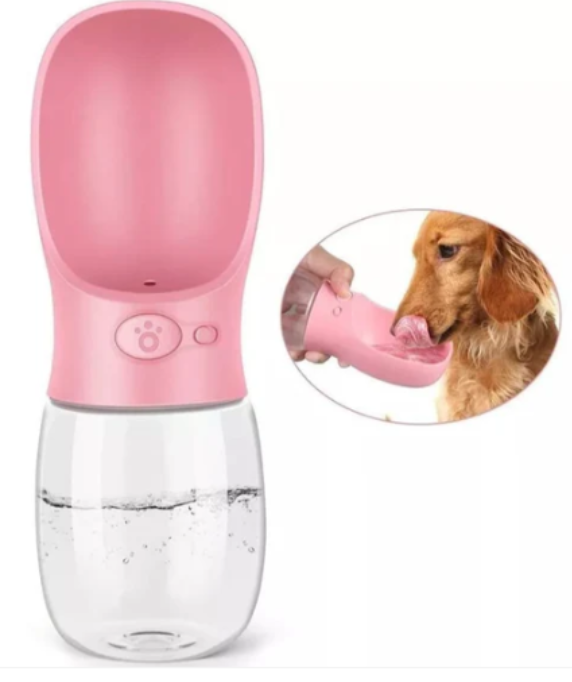 Bebedero portátil para mascota con botón (botella de agua)